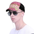 thumbnail image 4 of Lsque Flowers Printed Trucker Hat - Baseball Cap for Men Women - Breathable Mesh Side, Adjustable Fit - for Casual Wear, 4 of 7