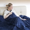 thumbnail image 1 of Heated Blanket - King Size Electric Blanket 100" x 90" Soft Flannel Heating Blanket with 10 Time Settings, 6 Heat Settings, Machine Washable with Over-Heat Protection (Navy Blue), 1 of 5