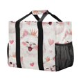 thumbnail image 2 of Large-capacity handheld storage bag Thickened picnic travel bag oversized clothing luggage organizing bag Happy Birthday Cats, 2 of 8