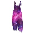 thumbnail image 2 of Iaqnaocc Jumpsuits For Women Plus Size Boho Starry Sky Sleeveless Jumpsuits Rompers Loose Fit Adjustable Strap Jumpsuits Fashion Wide Leg Jumpers Purple 2XL, 2 of 5