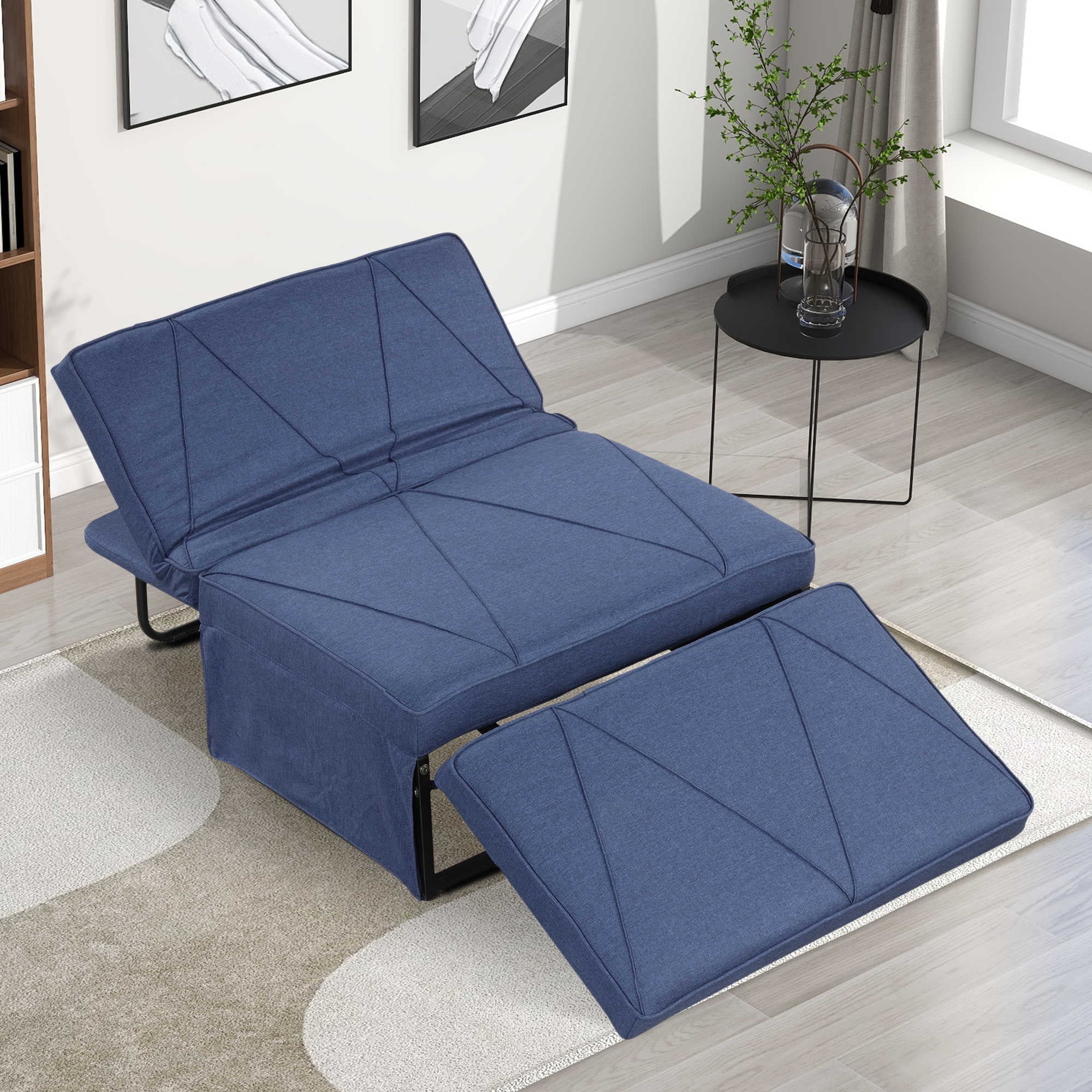 Modern Ottoman Sofa Bed, 4in1 Folding Ottoman Sofa Bed Sleeper Chair