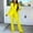 Yellow, variant on WXLWZYWL Womens Suits Blazer and Pants Casual Loose Solid Color Suit Suit office Two-Piece Suit Yellow