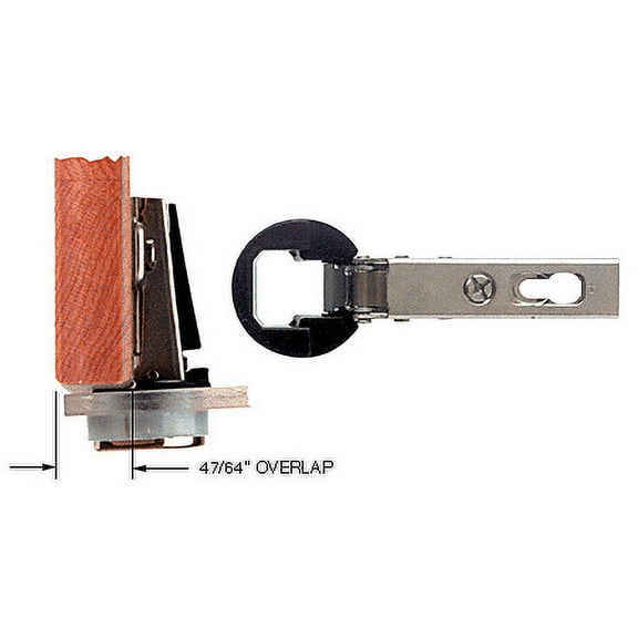 CRL EH202 European Style Glass Door Overlay Hinge Chrome