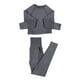 thumbnail image 3 of Conjunto de 2 piezas de top corto para mujer, para yoga, pilates, entrenamiento, atlético, sin costuras S, 3 of 9