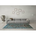 thumbnail image 3 of Ahgly Company Indoor Rectangle Oriental Light Blue Traditional Area Rugs, 2' x 5', 3 of 4