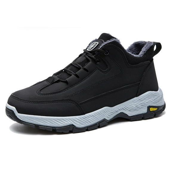 WEAIXIMIUNG Mens Boots Black Cowboy Men's Household Plus Plus H Casual Shoes Platform Mountainshoes Snow Boots