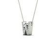 thumbnail image 2 of aaXia 14K White Gold Diamond 1/6ct. TDW Initial “W” Pendant Necklace, 2 of 5