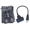 thumbnail image 3 of Dual M.2 NGFF to SATA 3.0 SSD Adapter NGFF SATA SSD B Key to SATA 3.0 6Gbps Converter Board for Laptop PC Desktop, 3 of 10