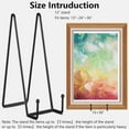 5 Pack 12 Inch Plate Holder Display Stands, Large Metal Black Frame