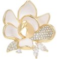 thumbnail image 1 of Broches de flores con diamantes de imitación para mujeres y niñas, Pin de solapa con diamantes de imitación, accesorios de boda, broche, joyería, regalo para esposa y mamá, 1 of 4