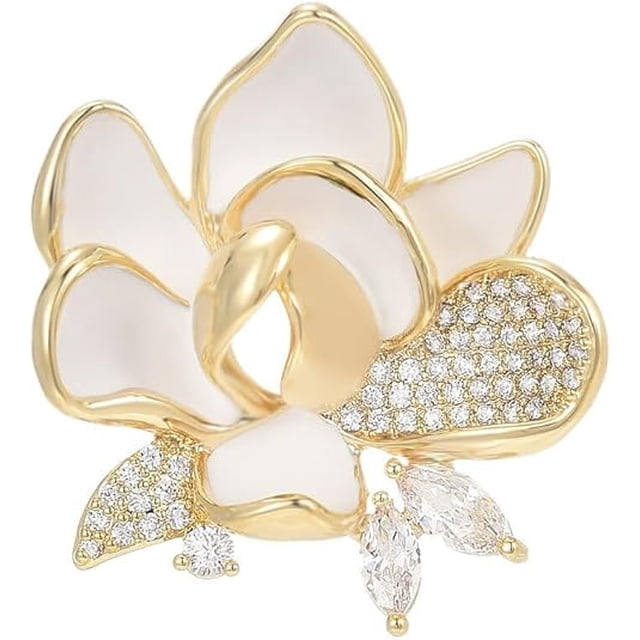 Broches de flores con diamantes de imitación para mujeres y niñas, Pin de solapa con diamantes de imitación, accesorios de boda, broche, joyería, regalo para esposa y mamá