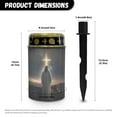 thumbnail image 6 of COEQINE Cross Outdoor Lights Solar Powered Flameless Candle Cemetery Votive Candles Waterproof Outdoor Memorial Candle Solar Stake Lights for Grave Cemetery, God Cross Galaxy Brown, 6 of 7