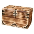 thumbnail image 4 of Milageto Retro Design Storage Box Vintage Box Jewelry Organizer Case Wood Treasure Brown, 4 of 8