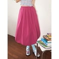 thumbnail image 5 of Rdhnmea Women Bubble Skirt, Elegant Elastic Waist Pleated Solid Long Skirt, 5 of 9