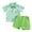Q01 Green, variant on Toddler Boys Outfit Soft Independence Day Print Short Sleeved Suit T Shirt Shorts Set Boy Outfit Size 6M-4T