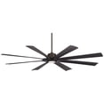 thumbnail image 2 of 80" Possini Euro Design Defender Modern Indoor Outdoor Ceiling Fan with Dimmable LED Light Remote Oil Rubbed Bronze Black Damp Rated for Patio House, 2 of 9