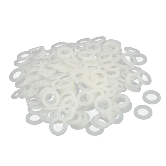 Unique Bargains M12 x 20mm x 2mm Nylon Flat Insulating Washers Gaskets Fastener 200PCS