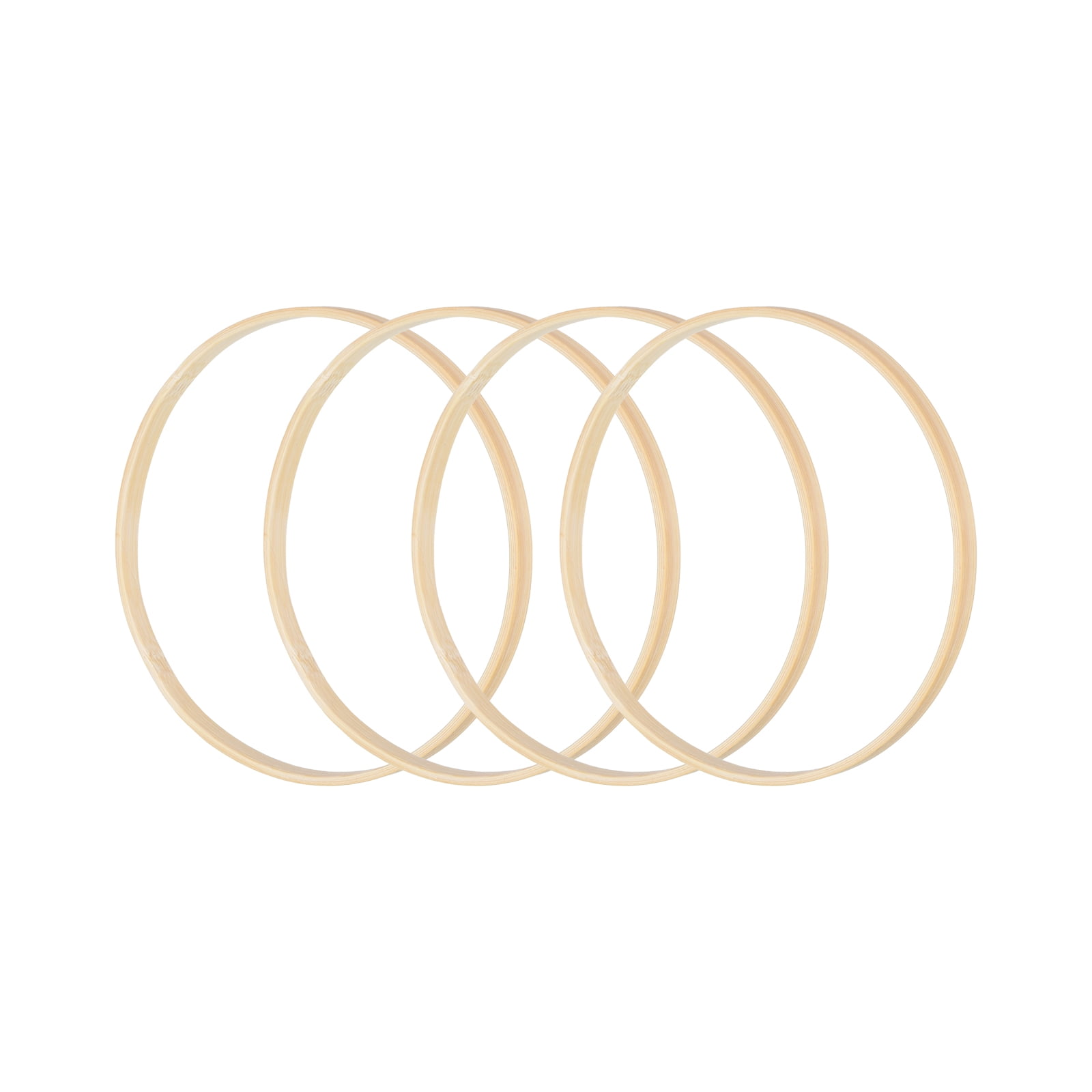 Uxcell 6 Inch Bamboo Macrame Floral Hoop Craft Rings for DIY Dream Catcher Wreath Decor 10Pcs