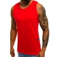 thumbnail image 6 of Mens Plus Size Shirts Fashion Personality Men's Summer Casual Slim Sleeveless T Shirt Top Blouse, 6 of 6