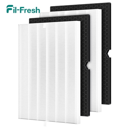 Fil-fresh 2-Set Replacement Filter for Winix 5500-2 Air Purifier, H13 True HEPA and Activated Carbon Filter Kit, Compatible with Part #116130