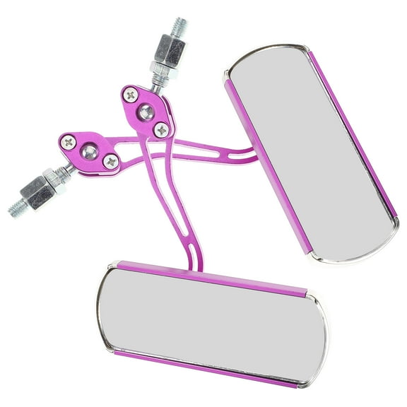 2 Pcs Bike Rear View Mirror Electric Pedal Accessories Seam Push Wheel Purple