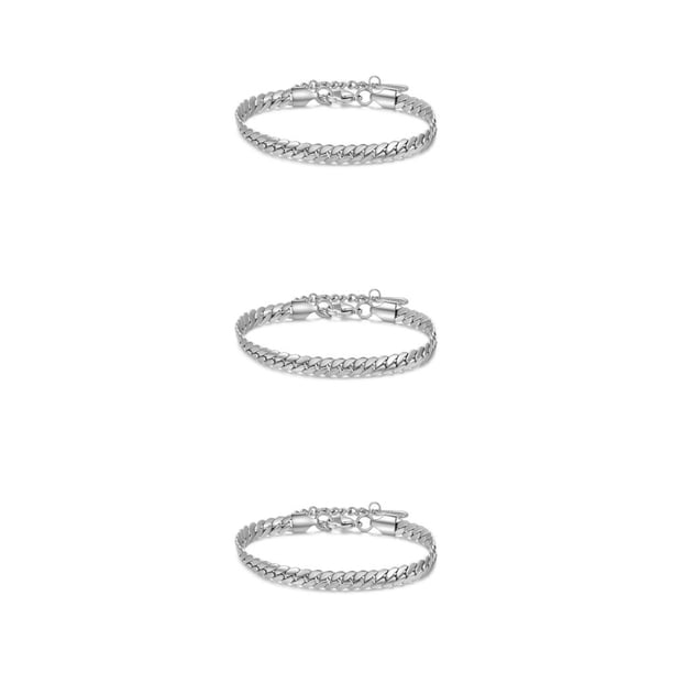 Qarigey Cuba de 6MM, brazalete de acero de titanio grueso, estilo moderno, joyería para hombres y mujeres, cadena de mano trenzada Type1 NO1