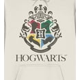 thumbnail image 2 of Harry Potter Minimal Hogwarts Crest Long Sleeve Natural Adult Hooded Sweatshirt-Large, 2 of 3
