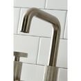 thumbnail image 4 of Kingston Brass KS1418RKX Webb Widespread Bathroom Faucet with Knurled Handle and Push Pop-Up Drain, Brushed Nickel, 4 of 8