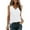 White, variant on Otntypg Workout Tank Tops for Women Cute Summer Trendy V Neck Tops Shiny Trim Loose Fit Casual Sleeveless Shirts Fashion 2025 Outfits Sky Blue XL