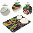 thumbnail image 4 of Mardi Gras Dish Drying Mat for Kitchen Mask Beads Confetti Masquerade Party Microfiber Drying Mats Absorbent Reversible Dish Pad Medium Dish Draining Mat 16x18 inch, 4 of 6