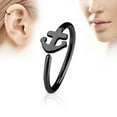 thumbnail image 2 of Nose & Cartilage 20G Hoop Ring Anchor Charm Anodized Surgical Steel, 2 of 7