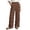 Coffee, variant on Women's Pants, Effortless Summer Casual Straight-Leg Pants for in Lightweight Breathable Versatile Long Trousers for Daily and Leisure Green M