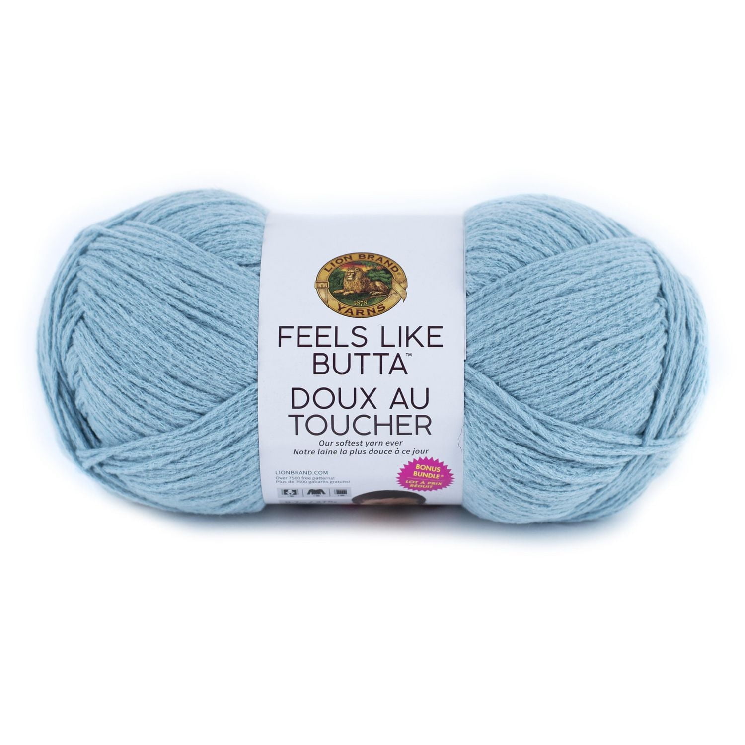 Lion Brand Yarn 123-123 Feels Like Butta Bonus Bundle écume de mer Fils de Bébé Super Doux
