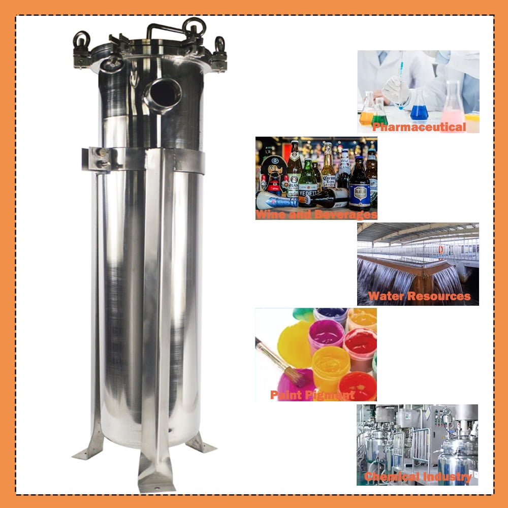 TECHTONGDA 2 Bag Filter 304 Stainless Steel Industrial Filter with