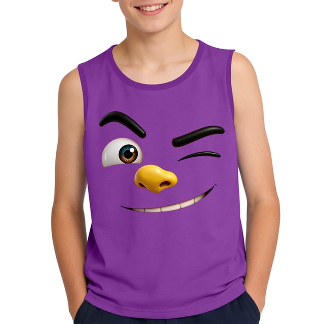 Camisola de Niños Pequeños 3-15 Años sin Mangas Tela Suave Impresión Gradiente para el Uso Casual Y Ocasiones Especiales