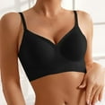 thumbnail image 2 of Razzly Women's Front Closure Floral Lace Bra Comfortable Support Underwire T Shirt Bralette Soft Wireless Everyday Wear Bras for Women,Bra Comfortable Bralettes for Women womens tops bras(Black,36), 2 of 5