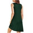 thumbnail image 6 of YAYUBA Little Black Dress Ladies Fashion Casual Loose Solid Color With Pocket A Line Flowy Dresses, 6 of 7