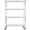 

Wire Shelves 4-Shelf Adjustable Storage Shelving Unit Metal Shelves for Kitchen Storage Garage Heavy Duty Organizer Wire Rack 600 lb. Per Shelf Capacity Silver(48”L x 18”W x 69”H)