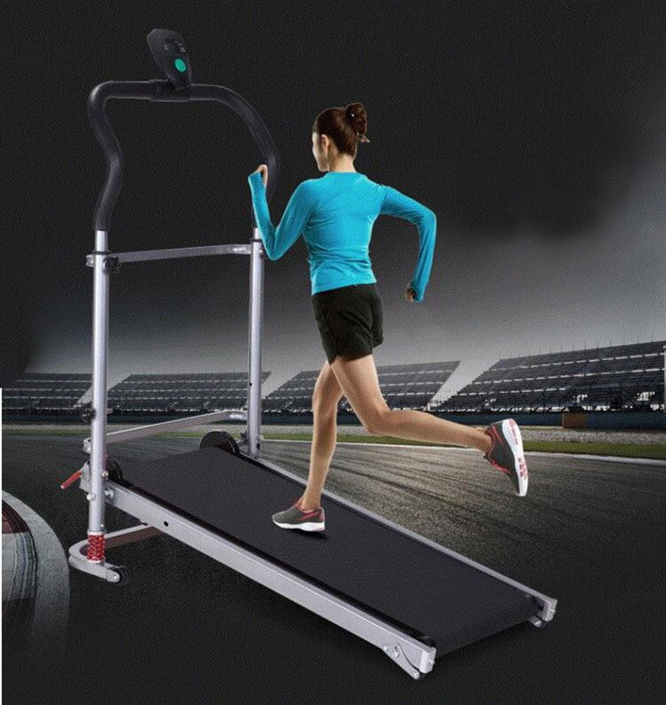 Techtongda Manual Walking Exercise Treadmill, Gray, 220 lb