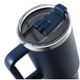 thumbnail image 4 of Buckland Adventure Gear 40 oz Stainless Steel Vacuum Insulated Tumbler, Navy Blue Solid Print, 4 of 9