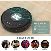 Bluetooth CD Player Portable Rechargeable Anti-Skip CD Music Player for Car/Travel with Headphones and AUX Cable,Home Audio Stereo Speaker