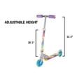 thumbnail image 4 of Patinete plegable Ozbozz Tie Dye - Ruedas iluminadas - Edades de 5 años en adelante. Altura del manillar ajustable: 28,5" - 32,5", 4 of 5