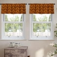 thumbnail image 2 of LALILO Kitchen Curtain Valance Tribal African Orange Brown Rod Pocket Window Curtain 52"x 18" Set of 2, 2 of 5