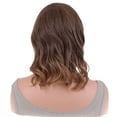thumbnail image 4 of BERON Ombre Brown Short Wavy Bob Wig for Women Heat Resistant Natural Looking Hair Wig for Cosplay Girls Party or Daily Use Wig Cap Included, 4 of 4