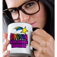 thumbnail image 2 of 3drose, Shooting Star Rainbow Awesome 5th Grade Teacher, 15oz Two-tone Black Mug, 2 of 6