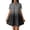Black, variant on Women's Summer Ombre Shirt Dress, Sexy Button Down Lapel Neck Mini Dress, Casual Gradient Print Babydoll Dress
