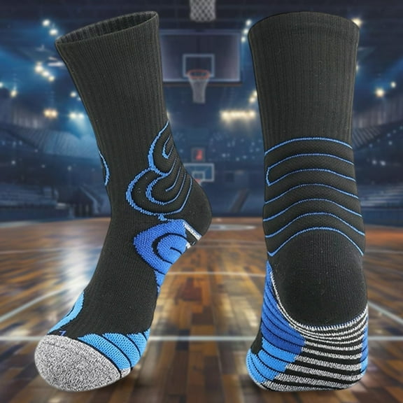 Sunbona Youth High Top Basketball Socks For Kids Athletic Crew Socks For Sports Training And Basketball Games