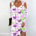 thumbnail image 1 of DecSea Women's Spaghetti Strap Maxi Dress V Neck Cold Shoulder Side Slit Long Dresses, 1 of 5