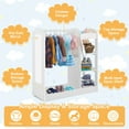 thumbnail image 6 of Gymax Kids Dress Up Storage Armoire with Mirror and Shelves (White), 6 of 9