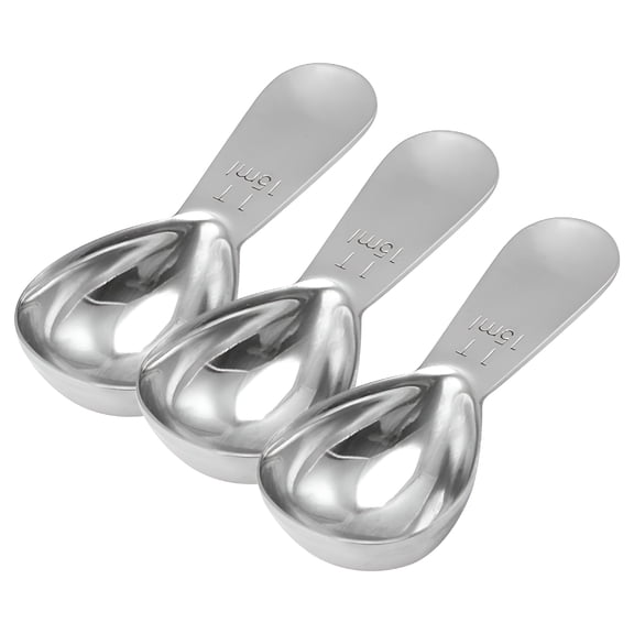 AUQ Kitchen Gadgets Tools Stainless Steel Measuring Coffee Scoop Tablespoon Short Handle Tablespoon (15ml) Kitchen Utensils Set